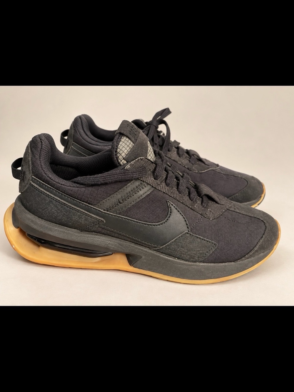 Nike Air Max Pre-Game 9.5 Men's Black Sneakers with Gum Outsole